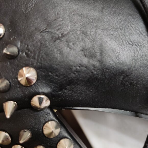 Chix | chunky platform ankle boots with metal spikes and studs | Size 39 | UK 6 - Picture 14 of 16